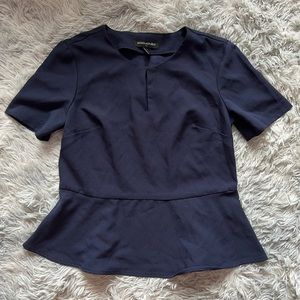 Banana Republic Navy Blue Short Sleeve Blouse